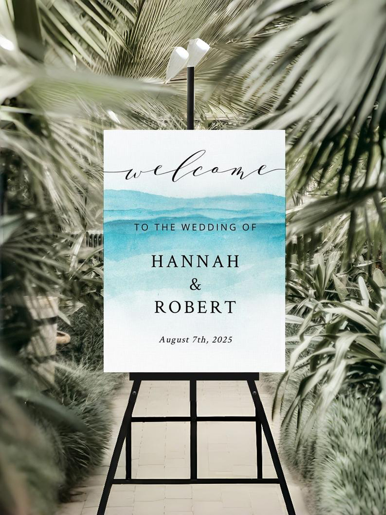 Beach Wedding Welcome Sign PVC Welcome Decorative Sign